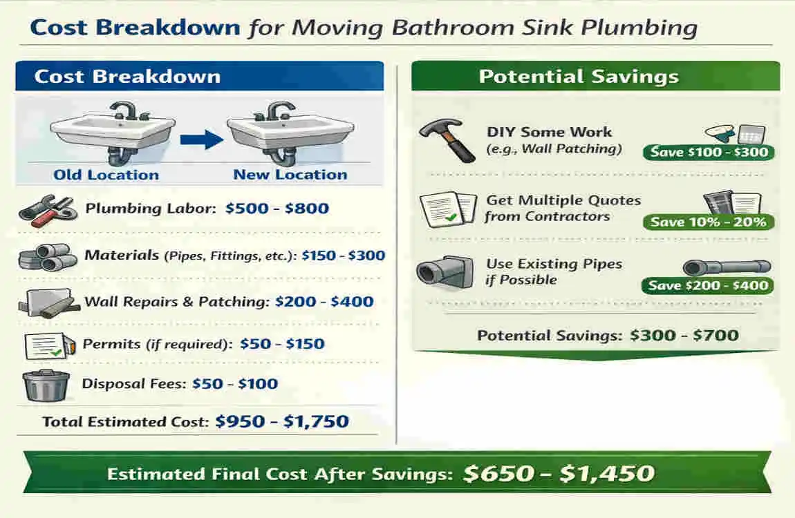 how to move bathroom sink plumbing