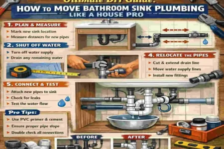 how to move bathroom sink plumbing