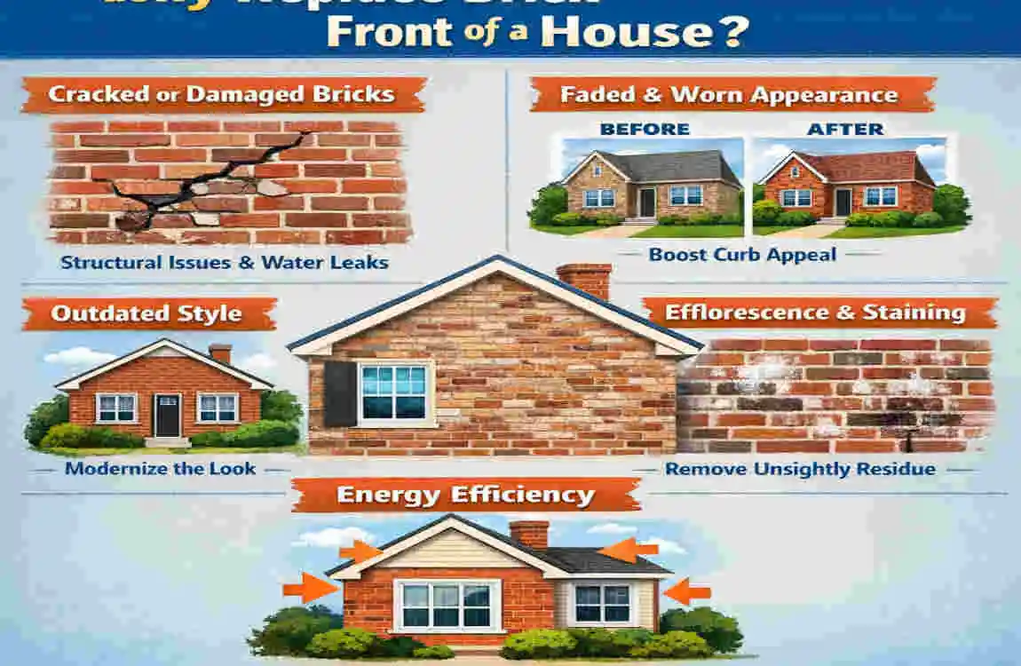 how to replace brick on front of house