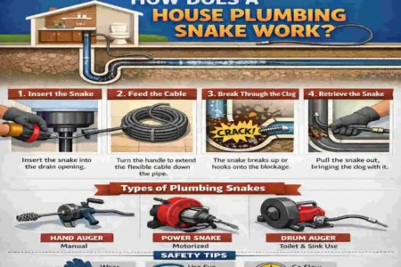how does plumbing snake work