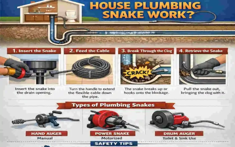 how does plumbing snake work