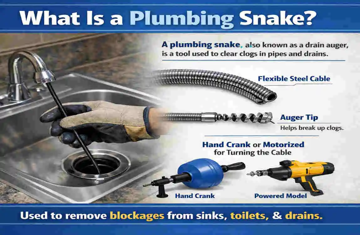 how does plumbing snake work