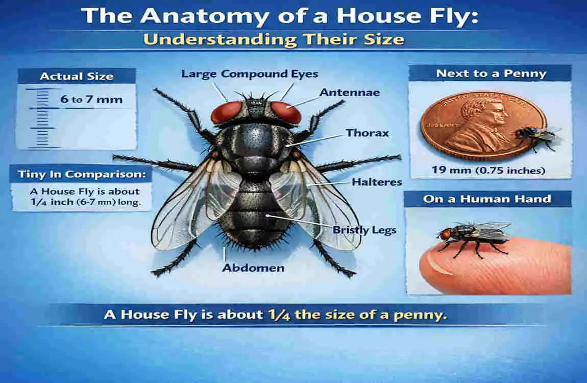 how big do house flies get