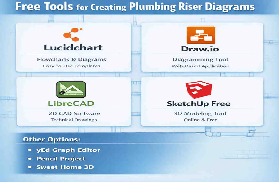 how to draw a house plumbing riser diagram