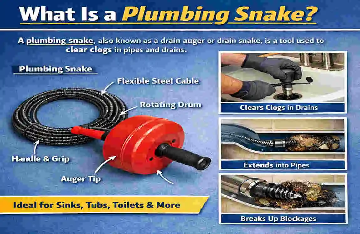 how does plumbing snake work