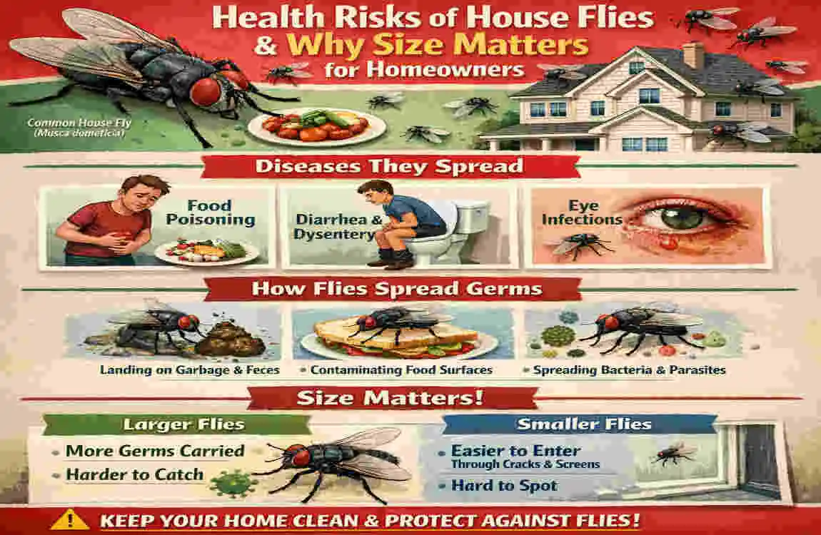 how big do house flies get