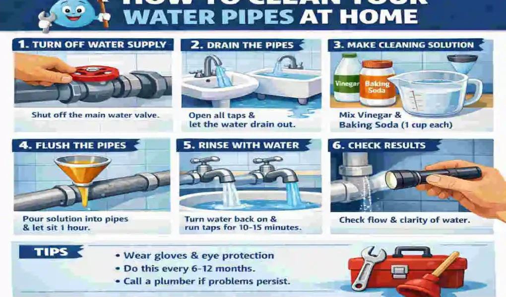 how to clean plumbing pipes at home