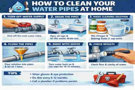 how to clean plumbing pipes at home