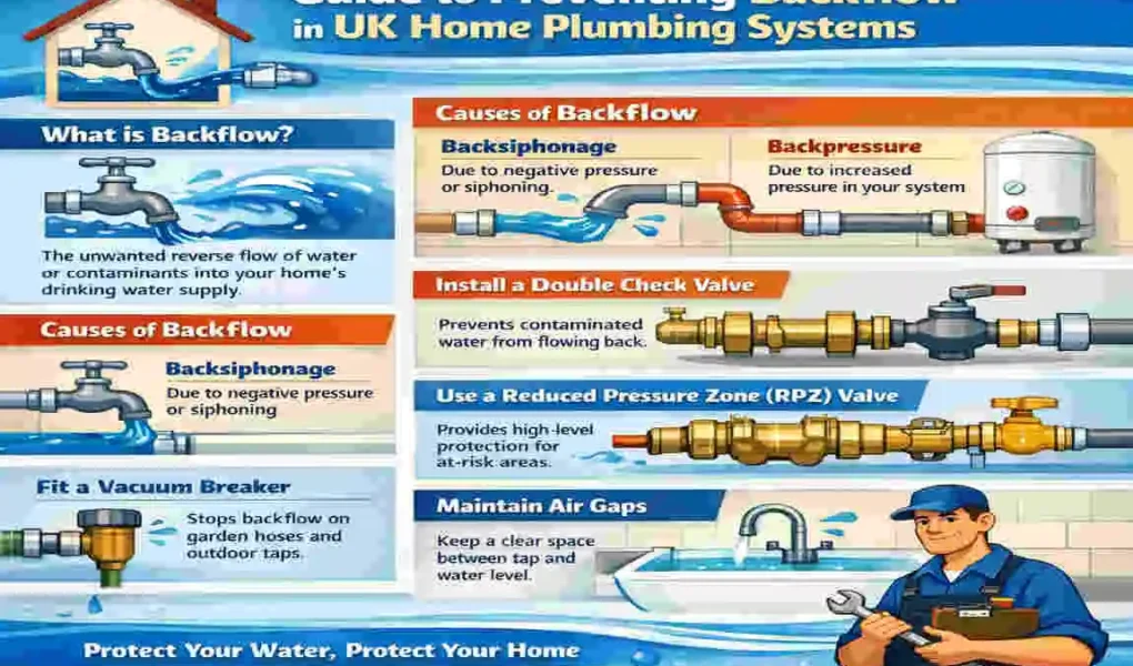 what should be designed into an operations plumbing system to prevent backflow?