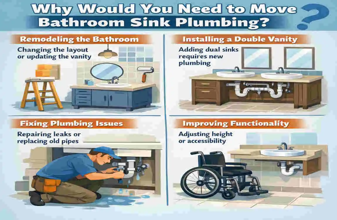 how to move bathroom sink plumbing