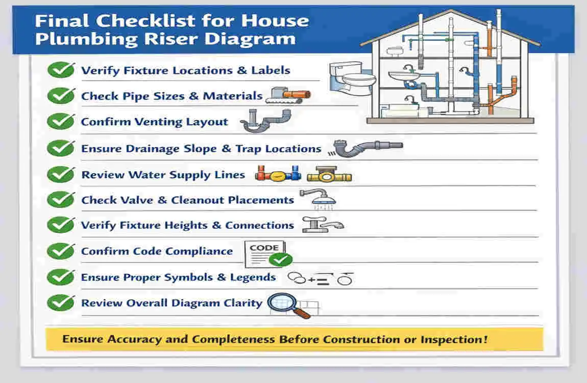 how to draw a house plumbing riser diagram