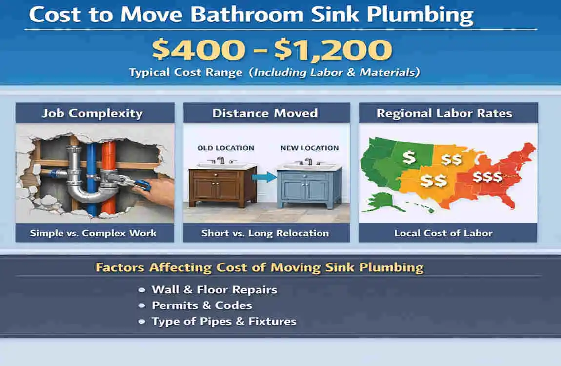how to move bathroom sink plumbing
