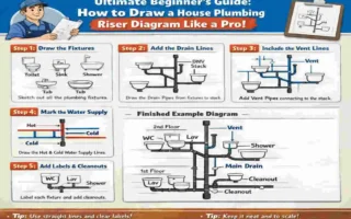 how to draw a house plumbing riser diagram