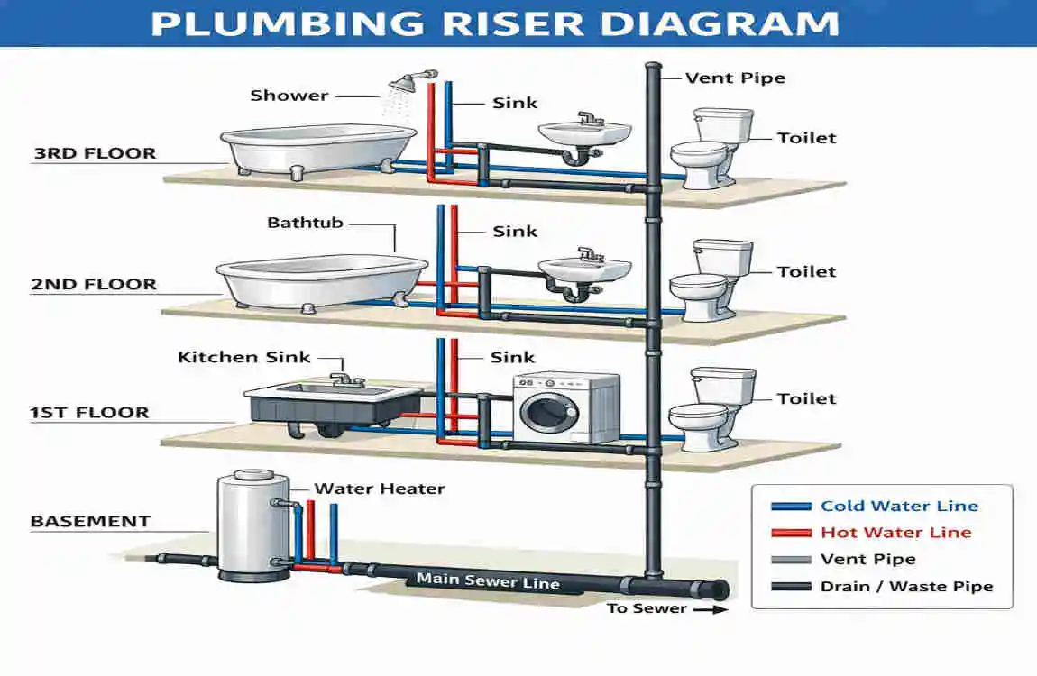 what is a riser diagram plumbing