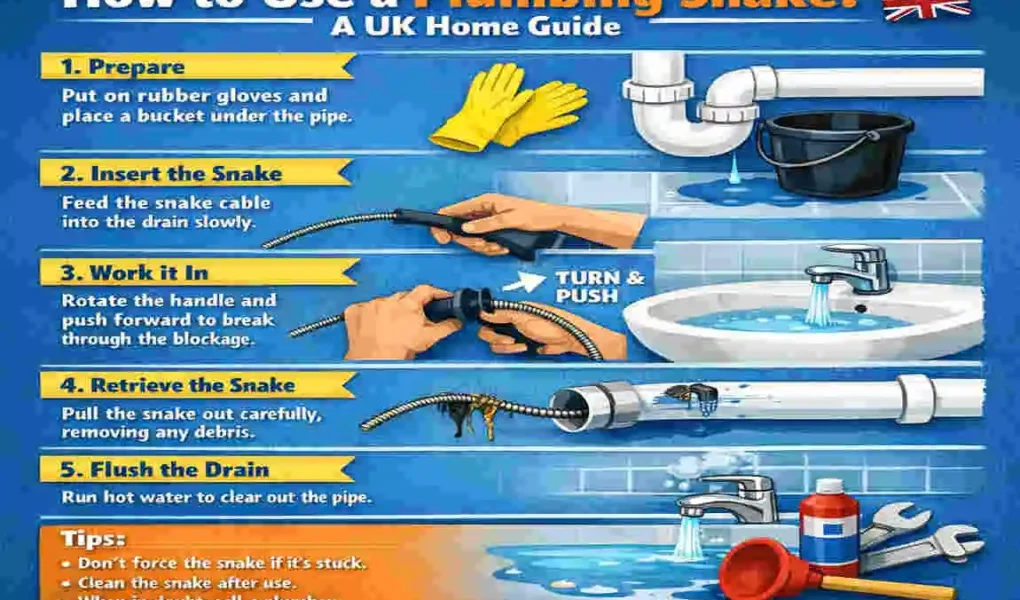 how does plumbing snake work