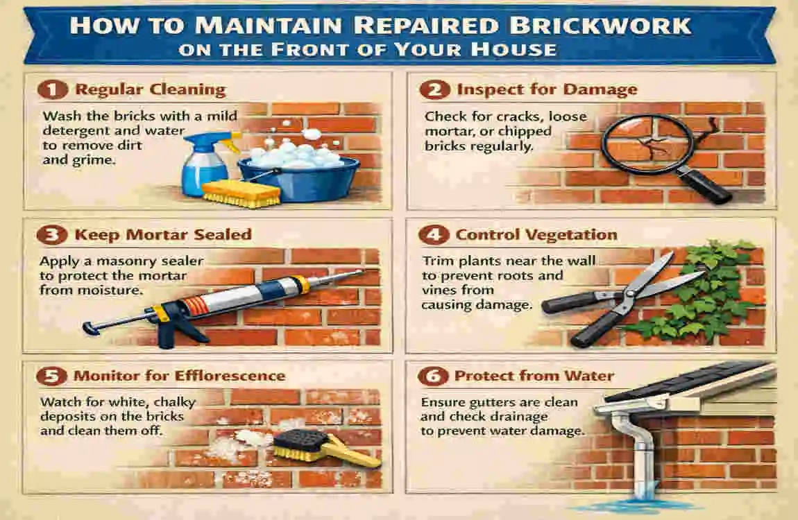 how to replace brick on front of house