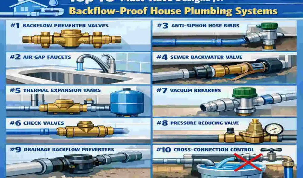 what should be designed into an operations plumbing system to prevent backflow?