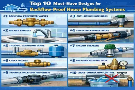 what should be designed into an operations plumbing system to prevent backflow?