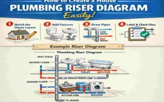 how to draw a house plumbing riser diagram