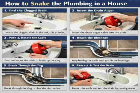 how does plumbing snake work