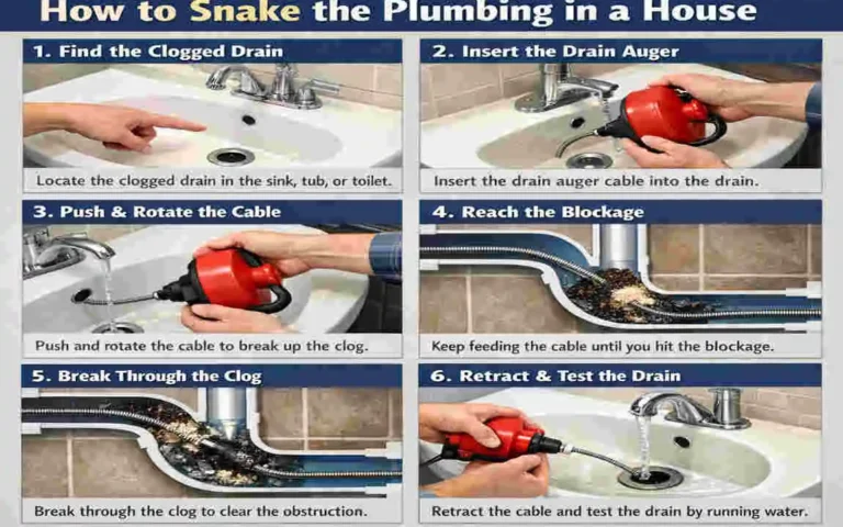 how does plumbing snake work
