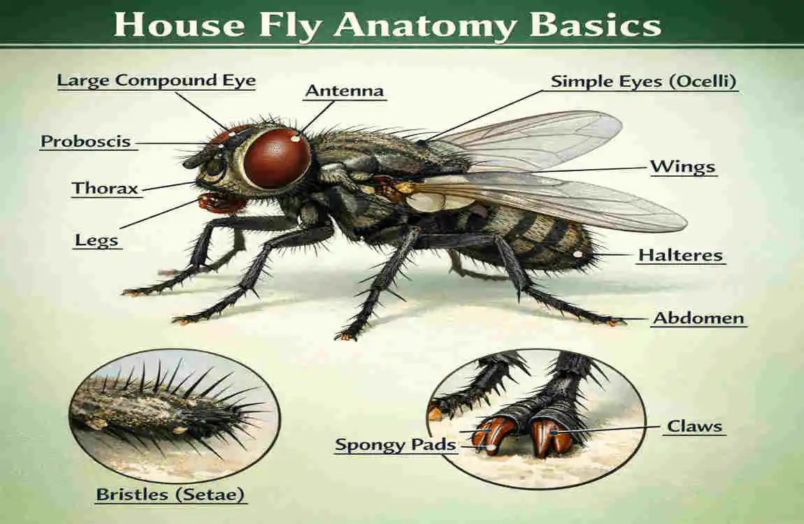 how big do house flies get