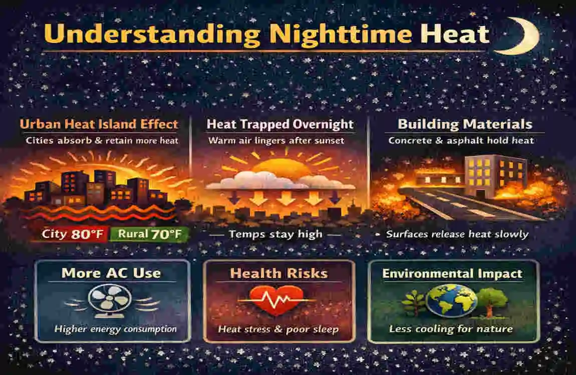 why does my house get hot at night