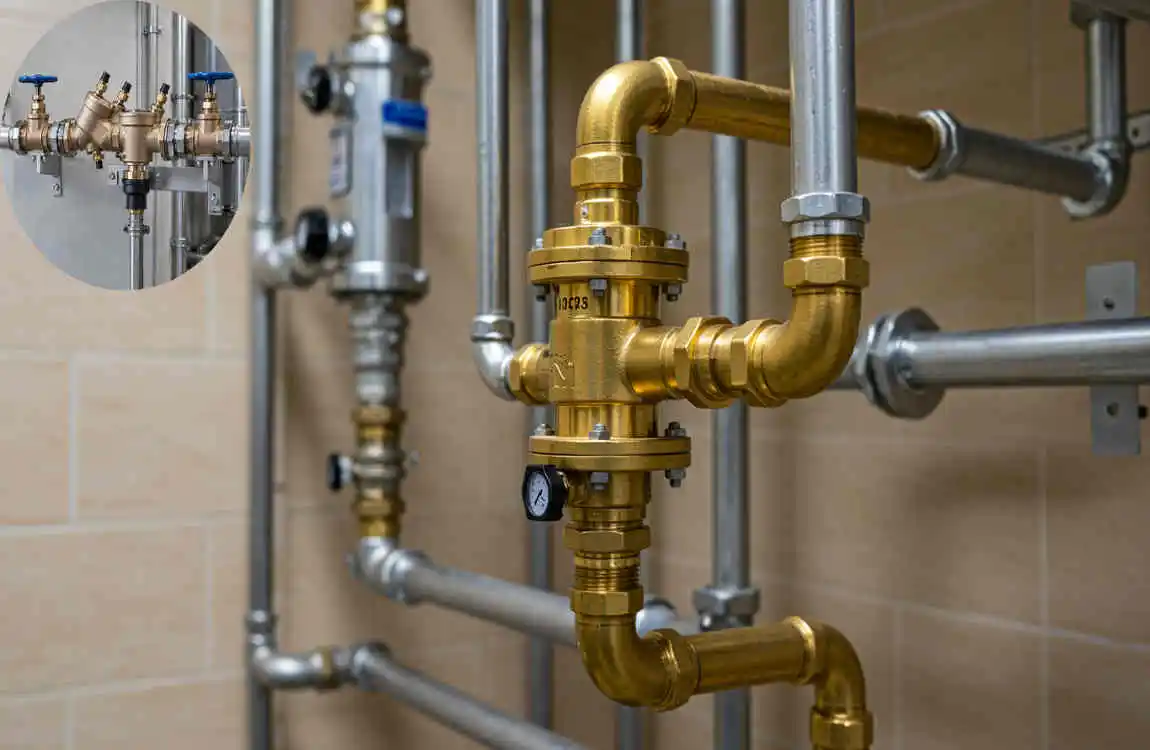 what should be designed into an operations plumbing system to prevent backflow?