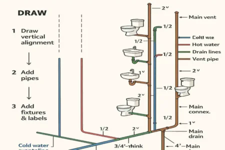 Clear Guide: How to Draw a House Plumbing Riser Diagram