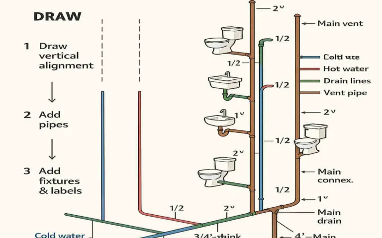 Clear Guide: How to Draw a House Plumbing Riser Diagram