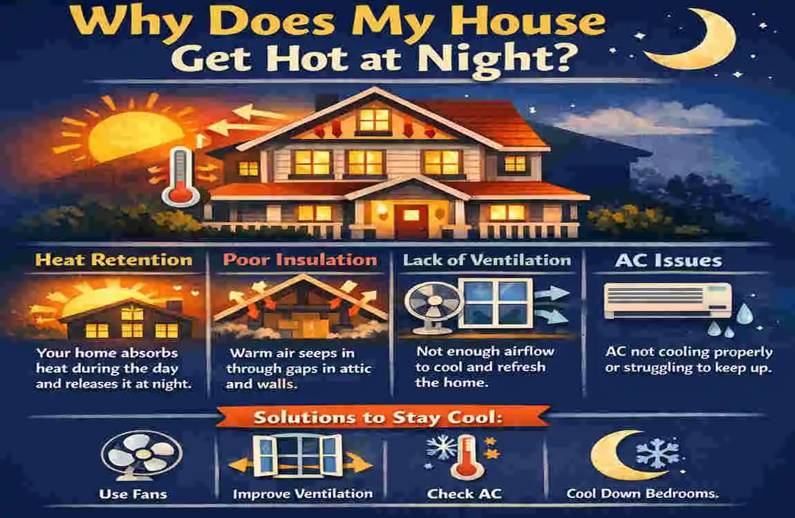 why does my house get hot at night