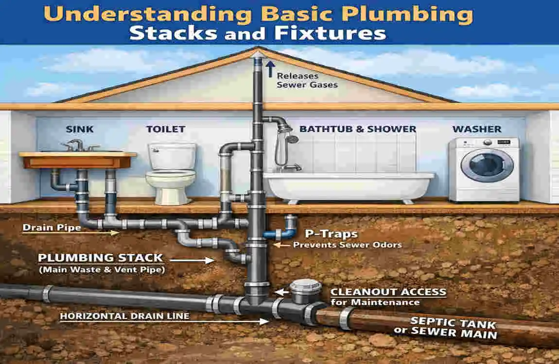 how to draw a house plumbing riser diagram