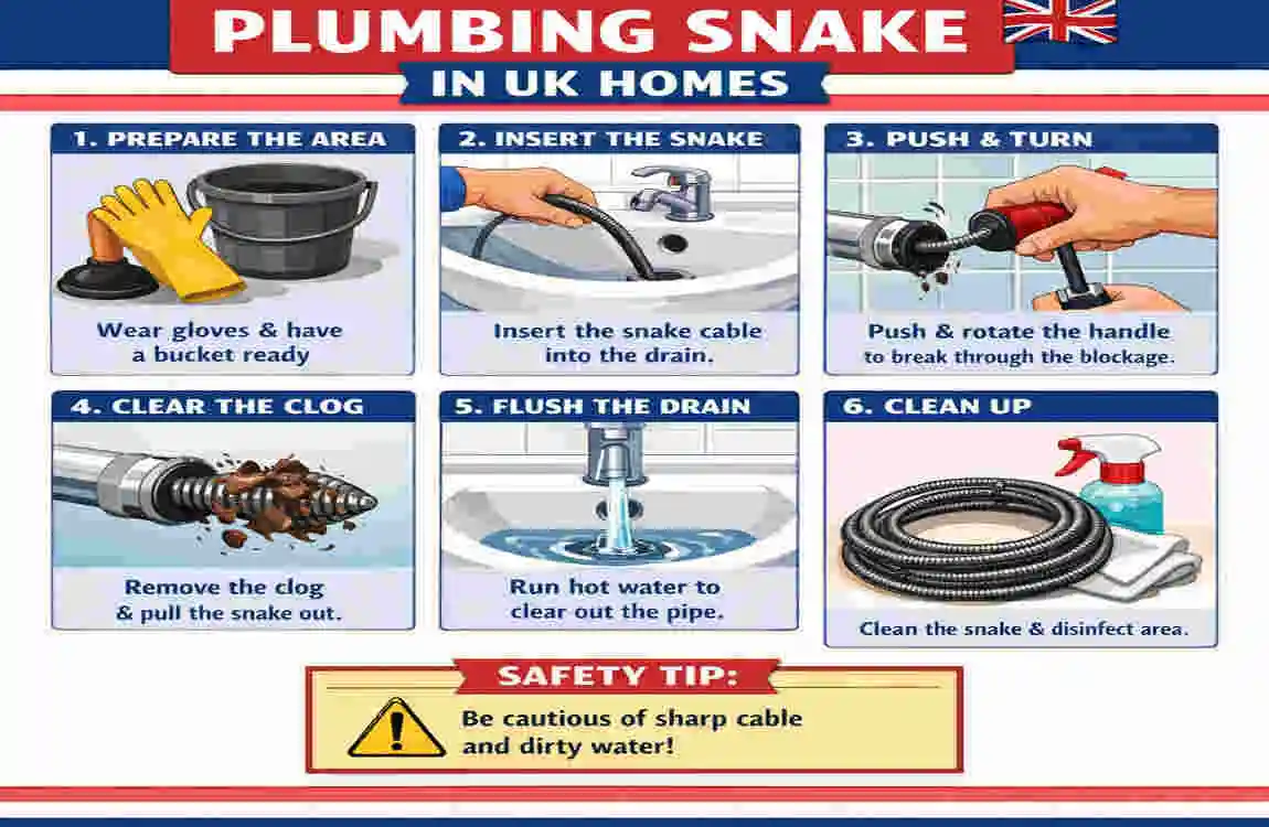 how does plumbing snake work