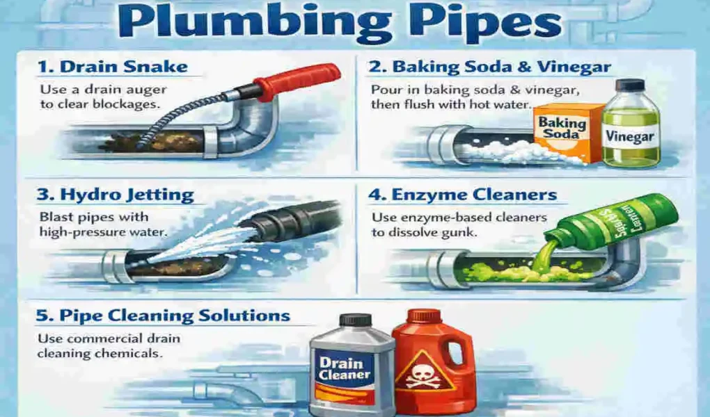 how to clean plumbing pipes at home