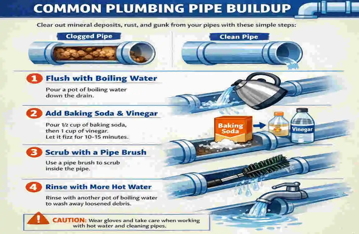 how to clean plumbing pipes at home