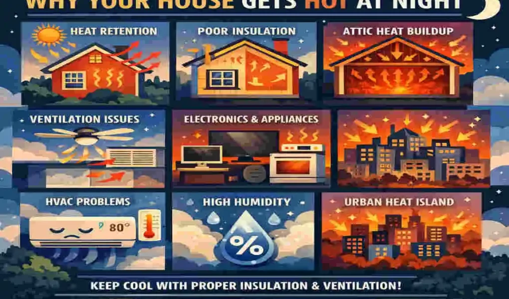 why does my house get hot at night