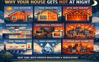 why does my house get hot at night