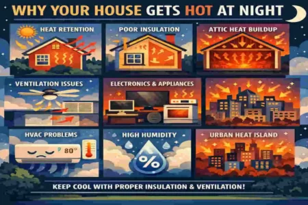 why does my house get hot at night