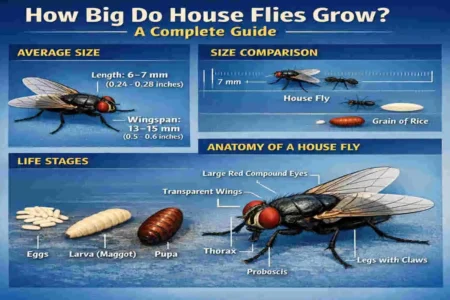 how big do house flies get