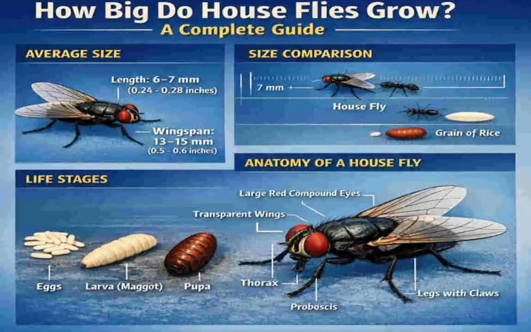 how big do house flies get