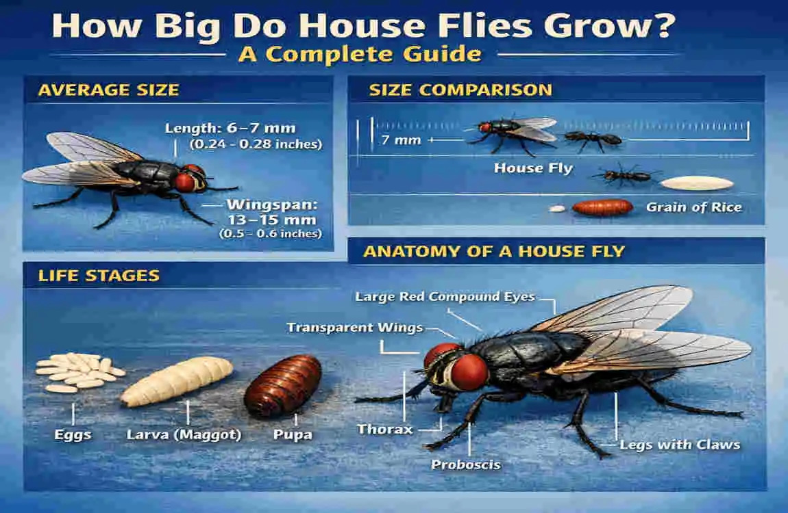 How Big Do House Flies Grow? A Complete Guide - home comfort experts