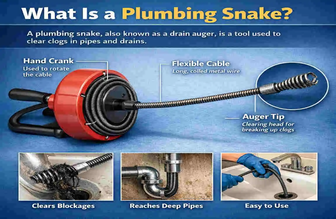 how does plumbing snake work