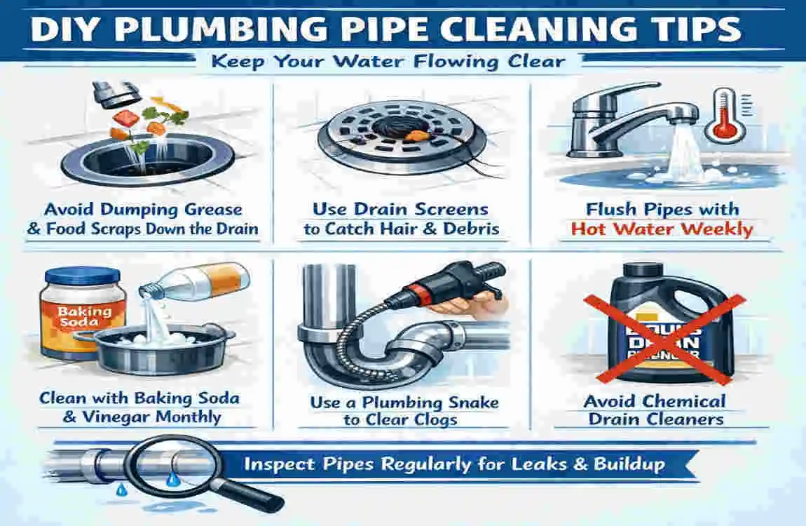 how to clean plumbing pipes at home