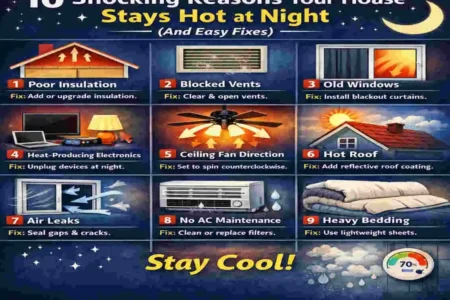 why does my house get hot at night