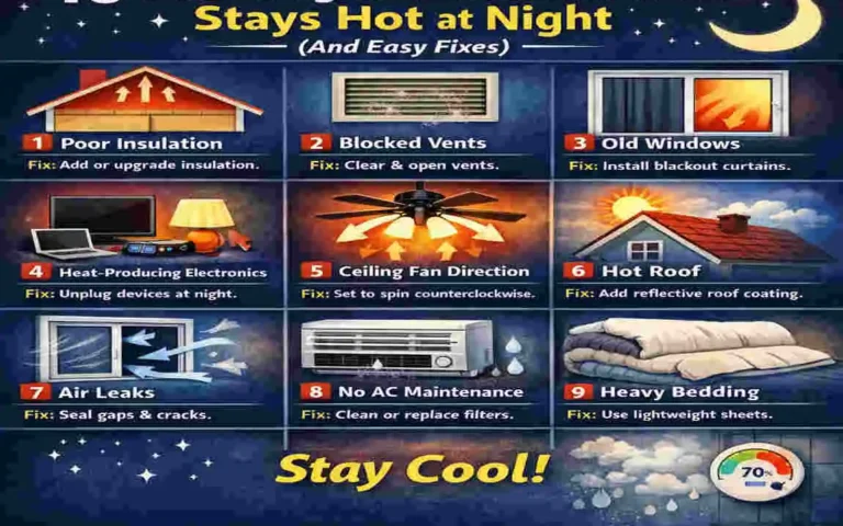 why does my house get hot at night