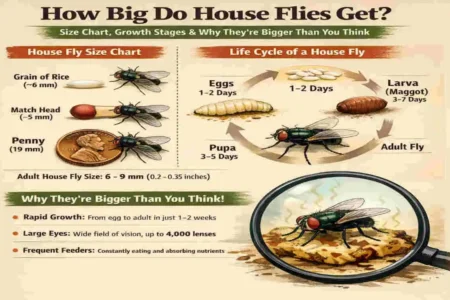 how big do house flies get