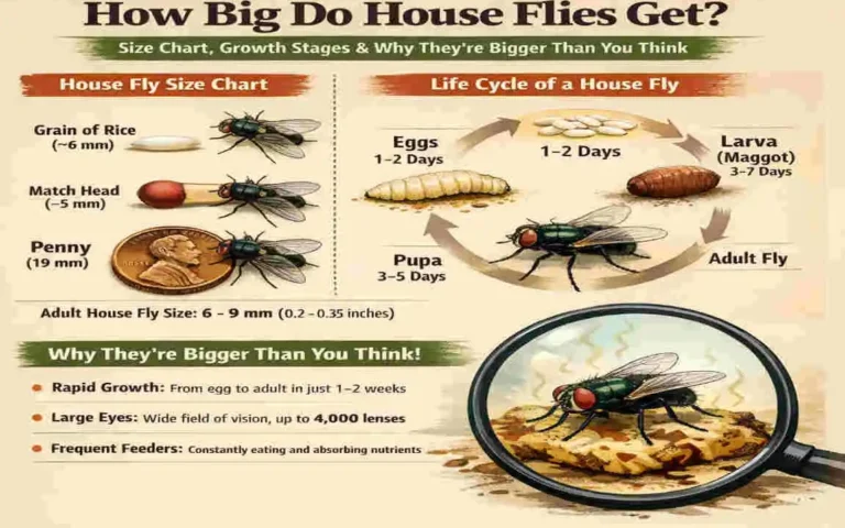how big do house flies get