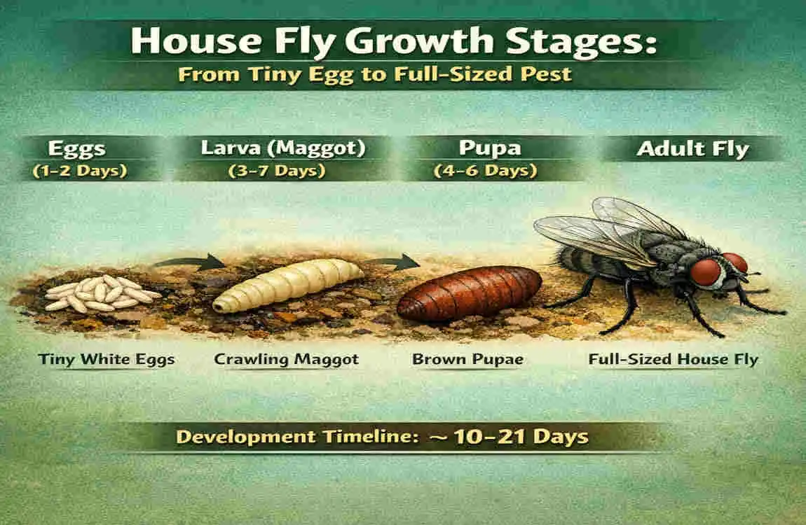 how big do house flies get