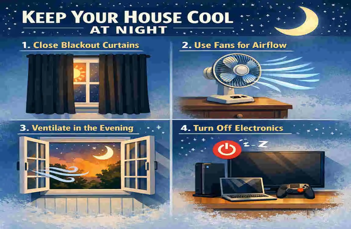 why does my house get hot at night