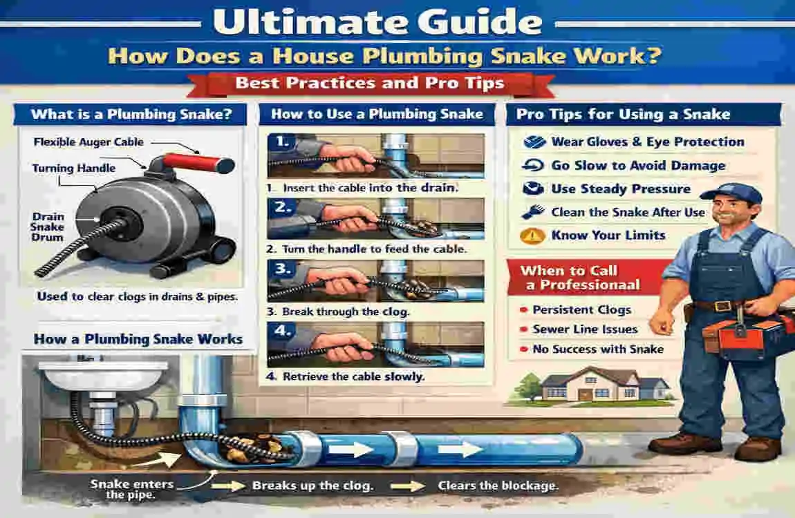 how does plumbing snake work